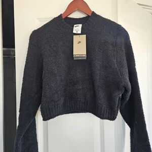 NWT Nike Women's Cozy Black Crew Neck Sweater